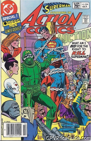 Action Comics #536 75¢ CPV Comic Book Picture