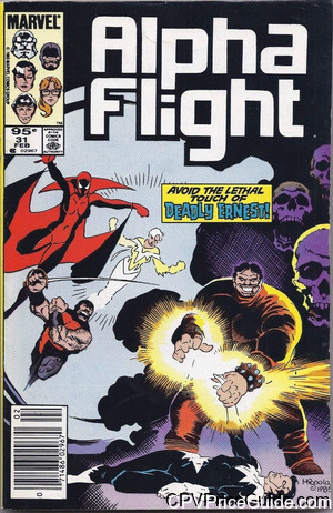 Alpha Flight #31 95¢ CPV Comic Book Picture