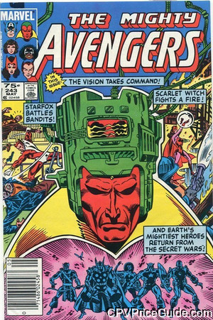 Avengers #243 75¢ CPV Comic Book Picture