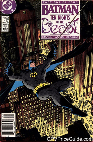 Batman #417 $1.00 Canadian Price Variant Comic Book Picture