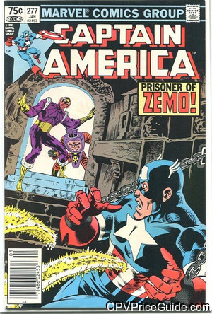 Captain America #277 75¢ Canadian Price Variant Comic Book Picture