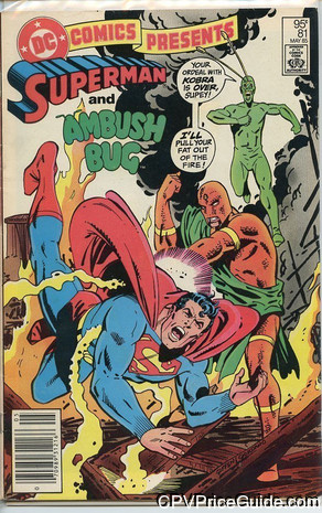 DC Comics Presents #81 95¢ CPV Comic Book Picture