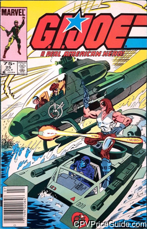 G.I. Joe, a Real American Hero #25 75¢ CPV Comic Book Picture