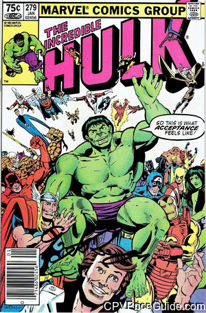 Incredible Hulk #279 75¢ CPV Comic Book Picture