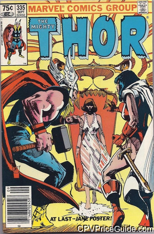 Thor #335 75¢ CPV Comic Book Picture