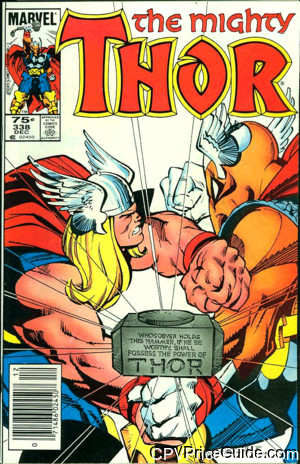 Thor #338 75¢ CPV Comic Book Picture