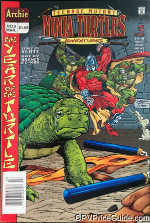 TMNT Adventures Year of the Turtle #3 $1.65 Canadian Price Variant Comic Book Picture