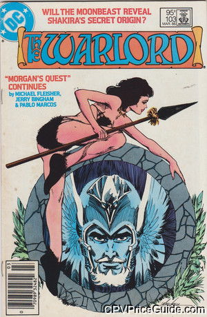 Warlord #103 95¢ CPV Comic Book Picture