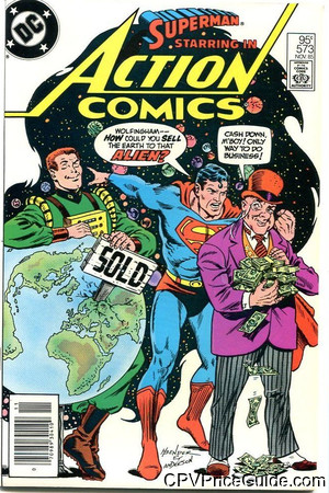 Action Comics #573 95¢ CPV Comic Book Picture
