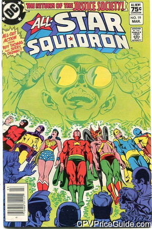 All Star Squadron #19 75¢ Canadian Price Variant Comic Book Picture