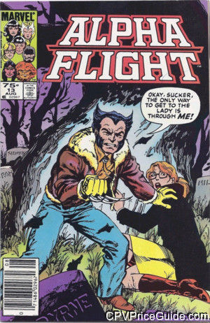 Alpha Flight #13 75¢ Canadian Price Variant Comic Book Picture