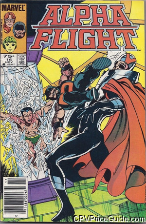 Alpha Flight #16 75¢ Canadian Price Variant Comic Book Picture