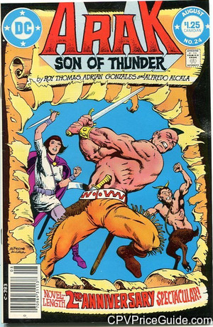 Arak Son of Thunder #24 $1.25 Canadian Price Variant Comic Book Picture