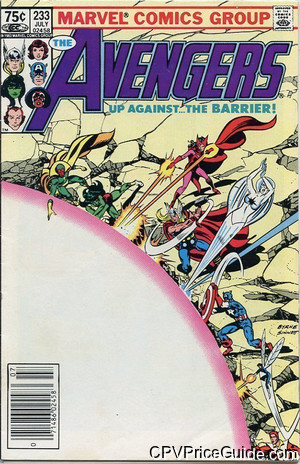 Avengers #233 75¢ CPV Comic Book Picture