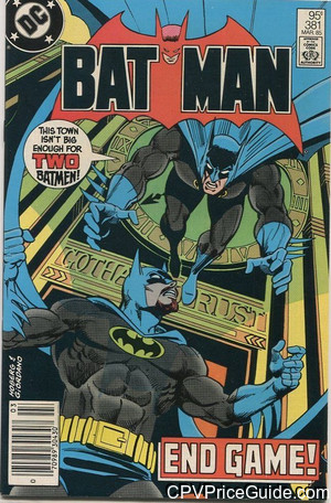 Batman #381 95¢ CPV Comic Book Picture