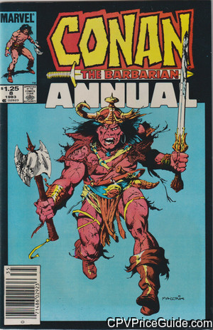 Conan the Barbarian Annual #8 $1.25 Canadian Price Variant Comic Book Picture