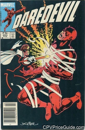 Daredevil #203 75¢ Canadian Price Variant Comic Book Picture