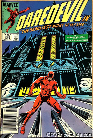 Daredevil #208 75¢ Canadian Price Variant Comic Book Picture