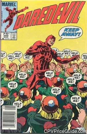 Daredevil #209 75¢ CPV Comic Book Picture
