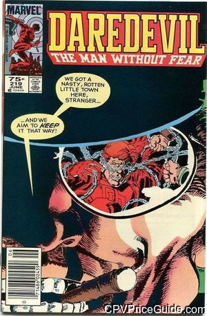 Daredevil #219 75¢ Canadian Price Variant Comic Book Picture