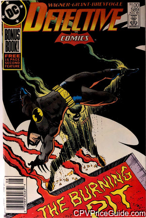 Detective Comics #589 $1.00 Canadian Price Variant Comic Book Picture