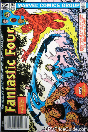 Fantastic Four #252 75¢ CPV Comic Book Picture