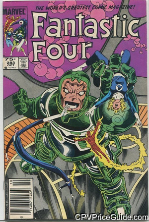 Fantastic Four #283 75¢ CPV Comic Book Picture