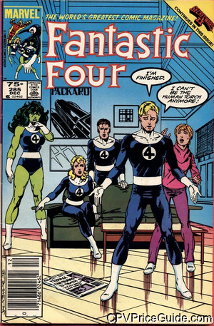 Fantastic Four #285 75¢ CPV Comic Book Picture