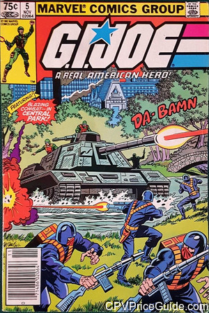 G.I. Joe, a Real American Hero #5 75¢ Canadian Price Variant Comic Book Picture