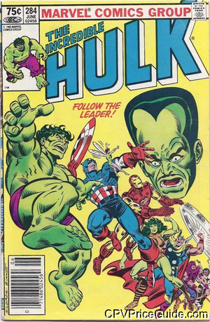 Incredible Hulk #284 75¢ Canadian Price Variant Comic Book Picture
