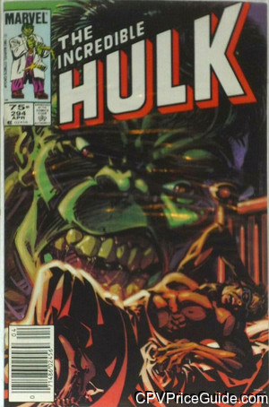 incredible hulk 294 cpv canadian price variant image