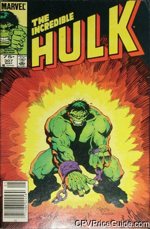 Incredible Hulk #307 75¢ CPV Comic Book Picture