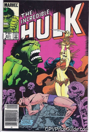 Incredible Hulk #311 75¢ CPV Comic Book Picture