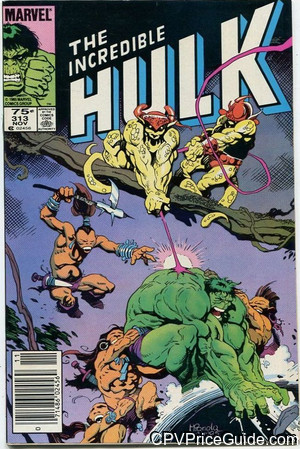 Incredible Hulk #313 75¢ CPV Comic Book Picture