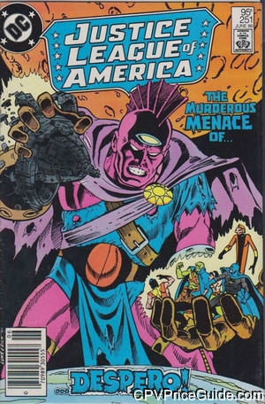 Justice League of America #251 95¢ CPV Comic Book Picture