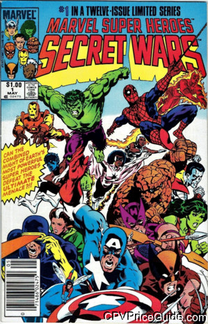 Marvel Super Heroes Secret Wars #1 $1.00 Canadian Price Variant Comic Book Picture
