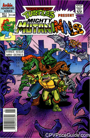 Mighty Mutanimals Mini Series #2 $1.50 Canadian Price Variant Comic Book Picture