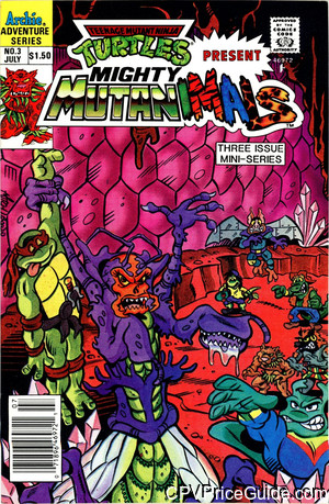 Mighty Mutanimals Mini Series #3 $1.50 Canadian Price Variant Comic Book Picture
