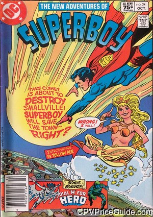 New Adventures of Superboy #34 75¢ CPV Comic Book Picture