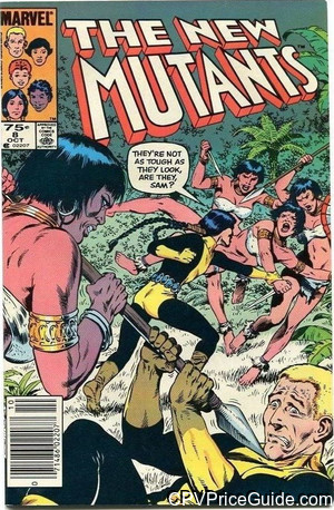 New Mutants #8 75¢ Canadian Price Variant Comic Book Picture