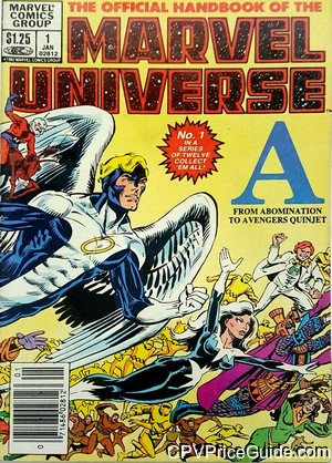 Official Handbook of the Marvel Universe #1 $1.25 Canadian Price Variant Comic Book Picture