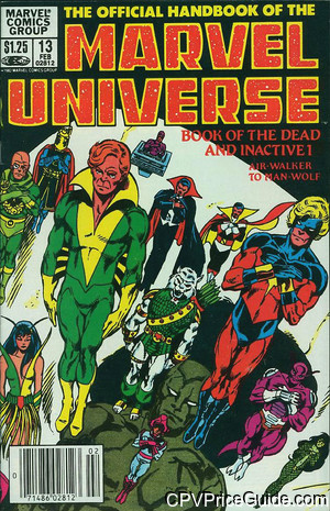 Official Handbook of the Marvel Universe #13 $1.25 CPV Comic Book Picture