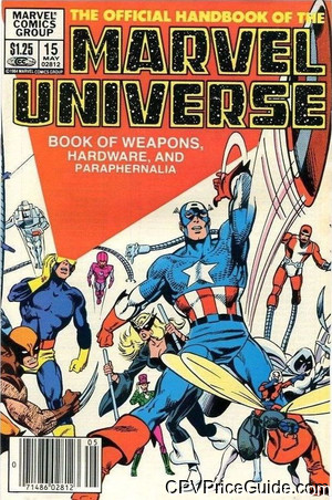 Official Handbook of the Marvel Universe #15 $1.25 CPV Comic Book Picture