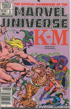 official handbook of the marvel universe 6 cpv canadian price variant image
