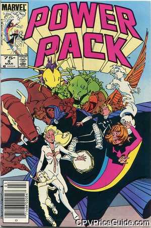Power Pack #8 75¢ Canadian Price Variant Comic Book Picture