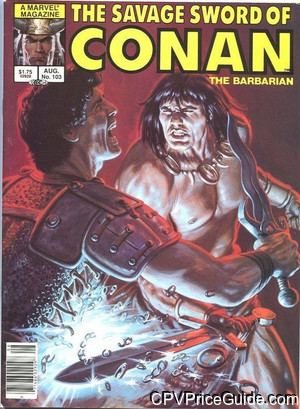 Savage Sword of Conan #103 $1.75 Canadian Price Variant Comic Book Picture