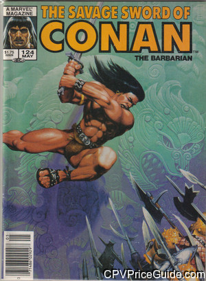 Savage Sword of Conan #124 $1.75 Canadian Price Variant Comic Book Picture