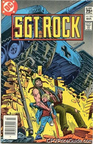 Sgt. Rock #374 75¢ CPV Comic Book Picture