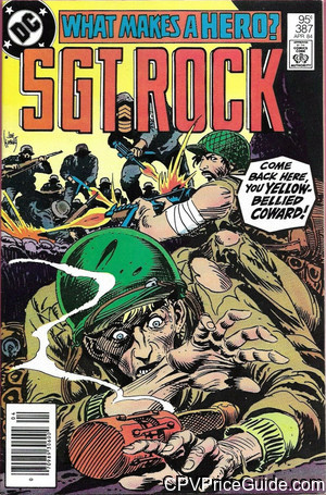 Sgt. Rock #387 95¢ CPV Comic Book Picture