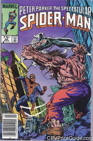 Spectacular Spider-Man #88 75¢ CPV Comic Book Picture